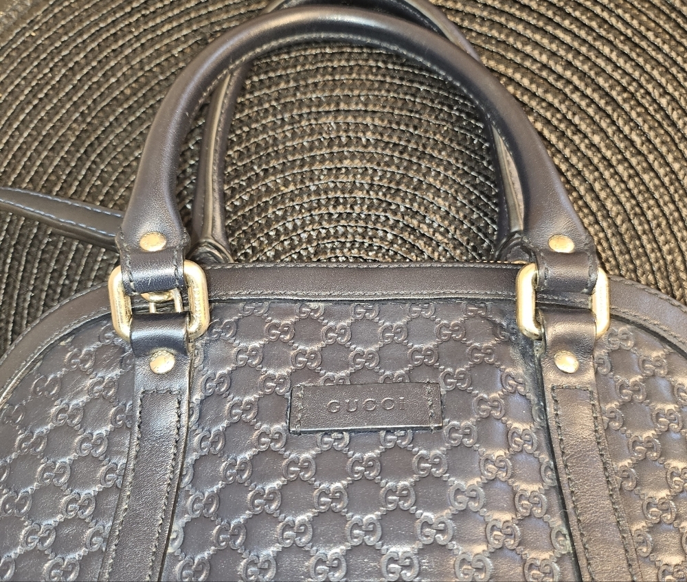 π Gucci Microguccissima Dome Satchel | Dark Navy Blueπ - Picture 3 of 16